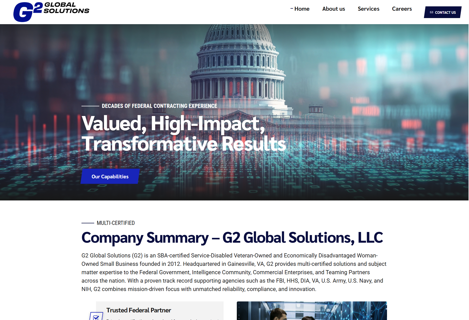 Website for G2 Global Solutions, LLC