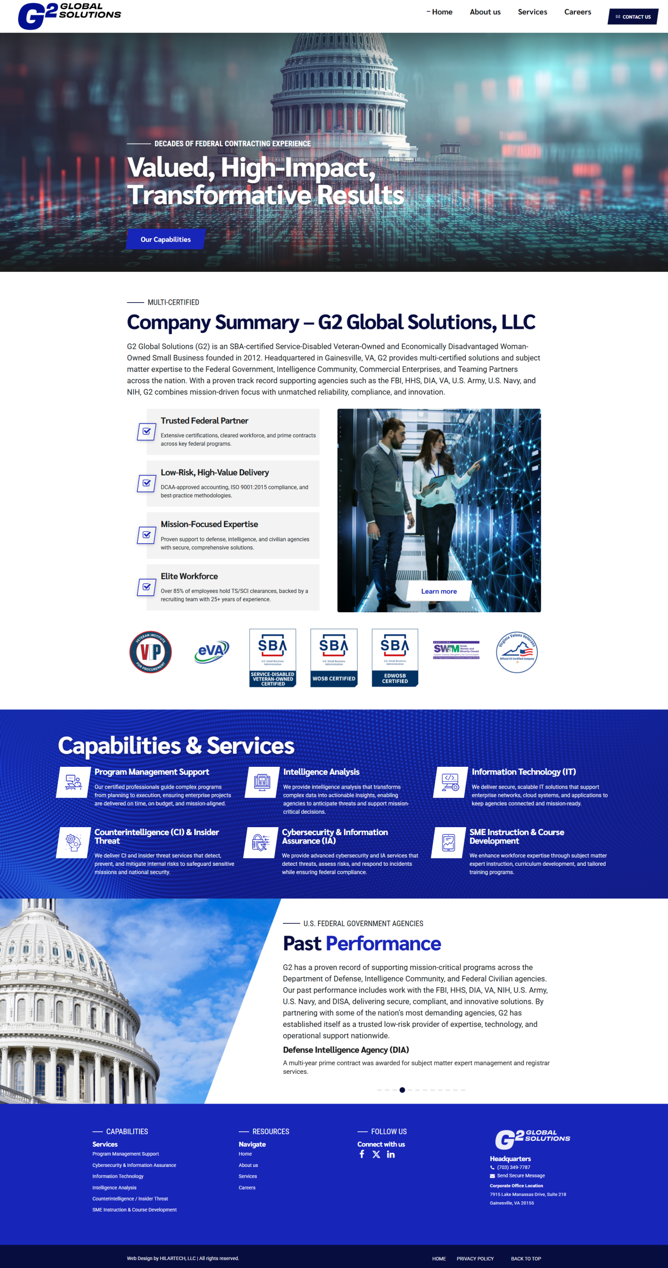 G2 Global Solutions homepage preview