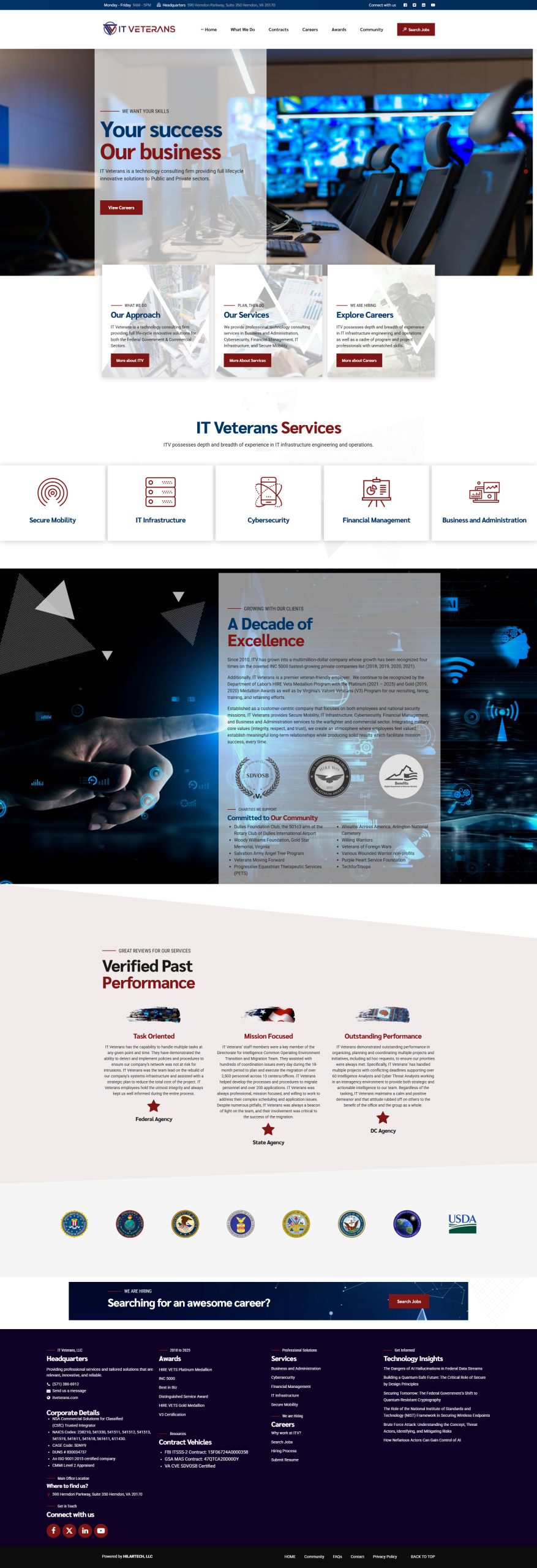 IT Veterans homepage preview