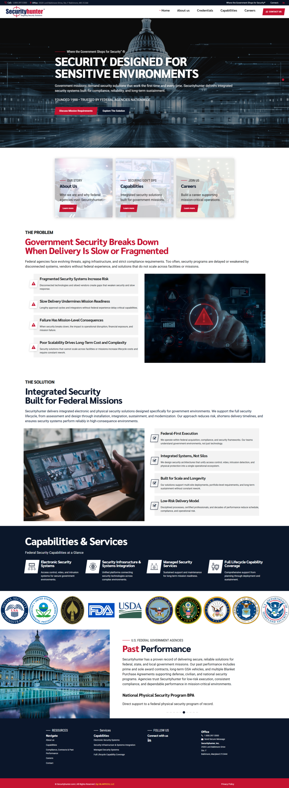 Securityhunter homepage preview