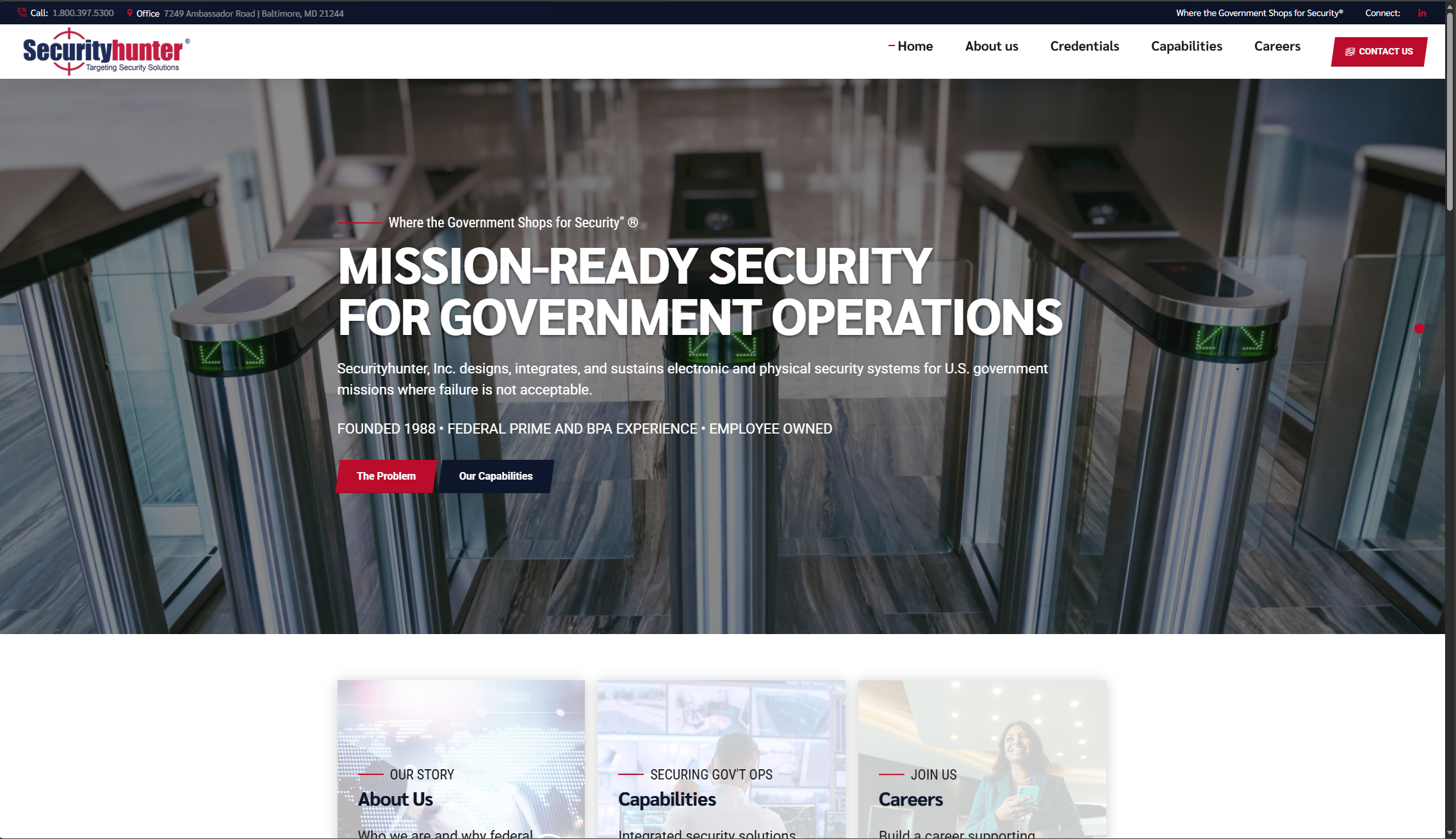 Website for Securityhunter, Inc.